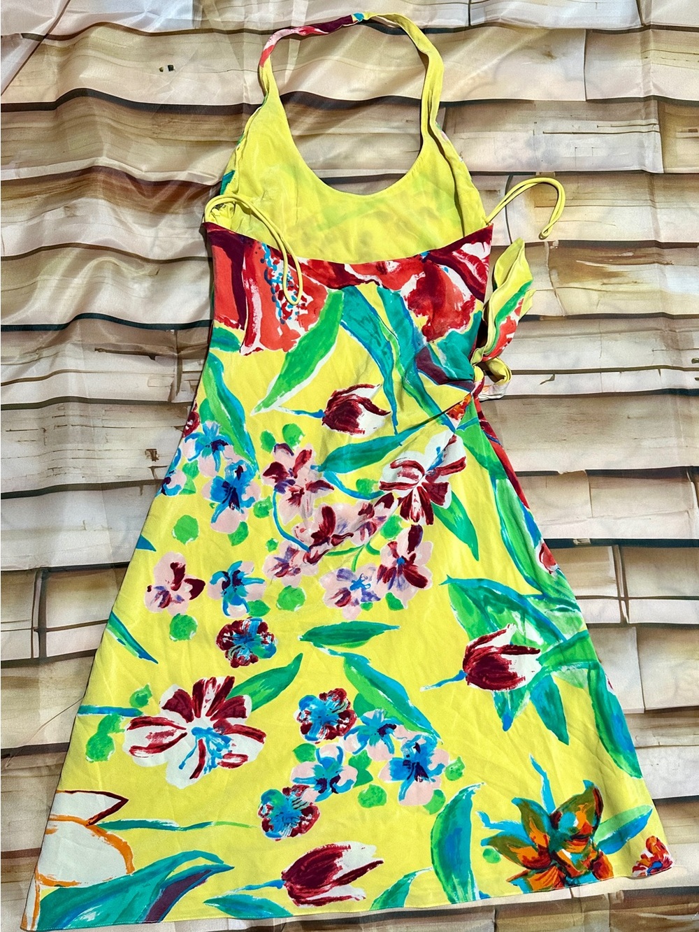 Ralph lauren collection 100% silk floral halter wrap dress size 4 - Picture 5 of 5